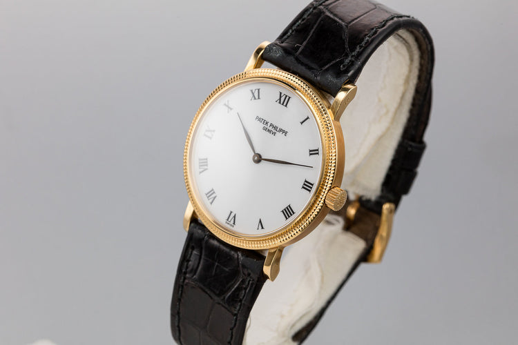 1999 Patek Philippe 18K YG Calatrava 3992J with Box and Papers