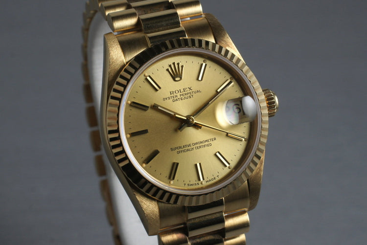 1986 Rolex 18K MidSize Datejust 68278