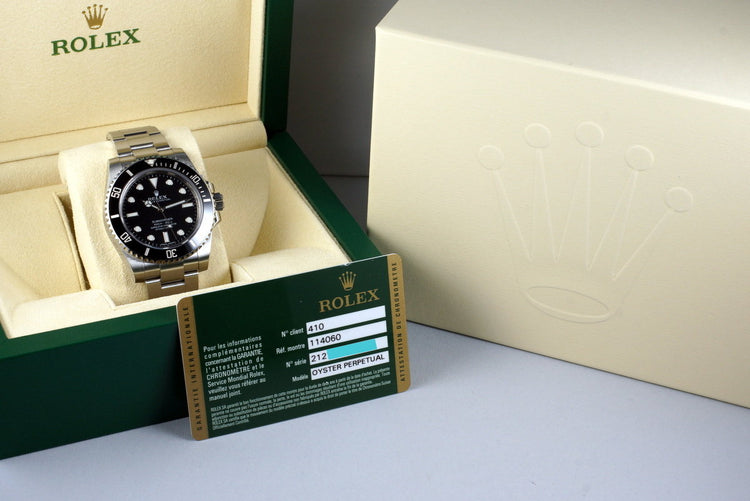 2012 Rolex Submariner 114060 with Box and Papers