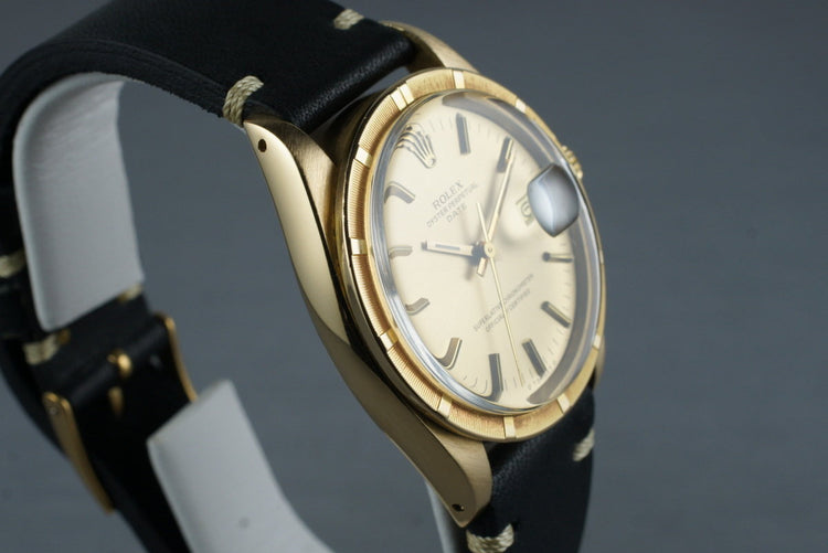 1977 Rolex 18K Date 1501 with Champagne Sigma Dial