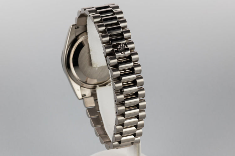 2000 Rolex 18K White Gold Day-Date 118239 Roman Numeral Dial