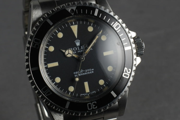 1970 Rolex Submariner 5513 with creamy lume