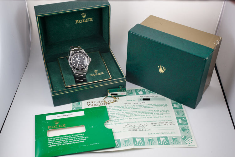 1989 Rolex Submariner 5513 with Box and Papers
