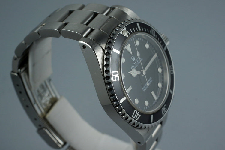 1999 Rolex Submariner 14060 with Box and Papers