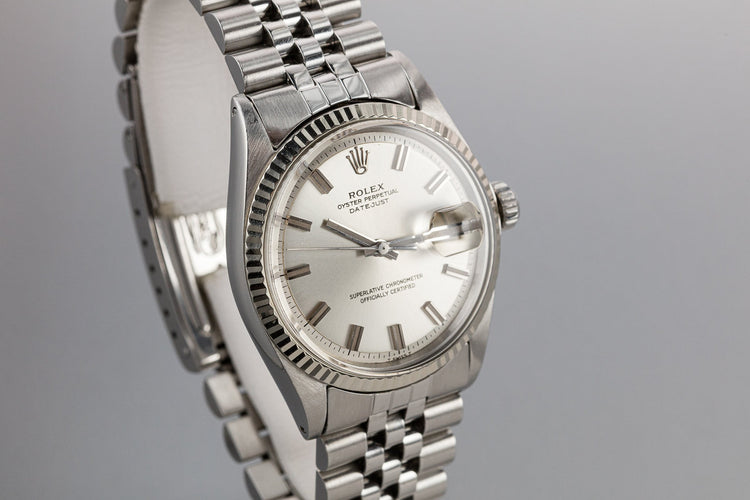1970 Rolex DateJust 1601 with No Lume Wide Boy Dial
