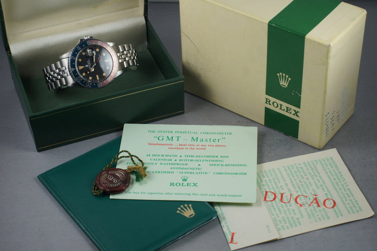 1972 Rolex GMT 1675 with Racing Strip Box