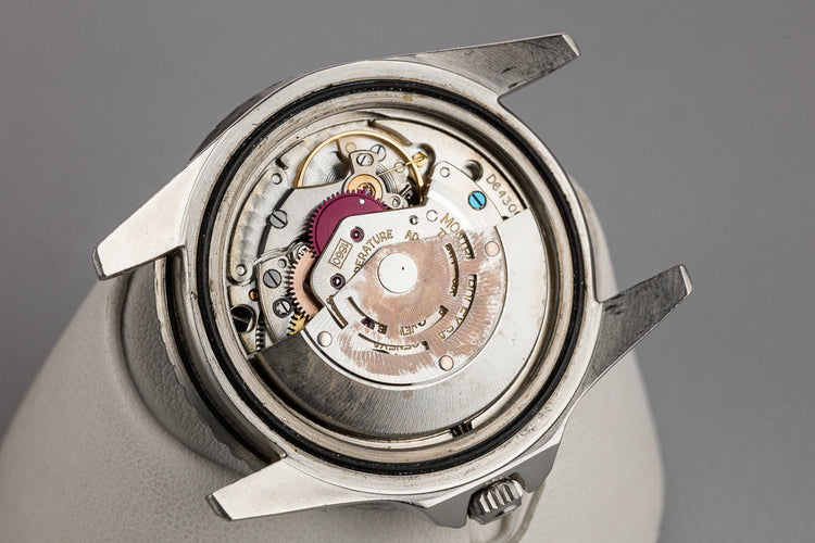 1961 Rolex Pointed Crown Guard GMT-Master 1675 Fuchsia with Gilt Chapter Ring Exclamation Dial