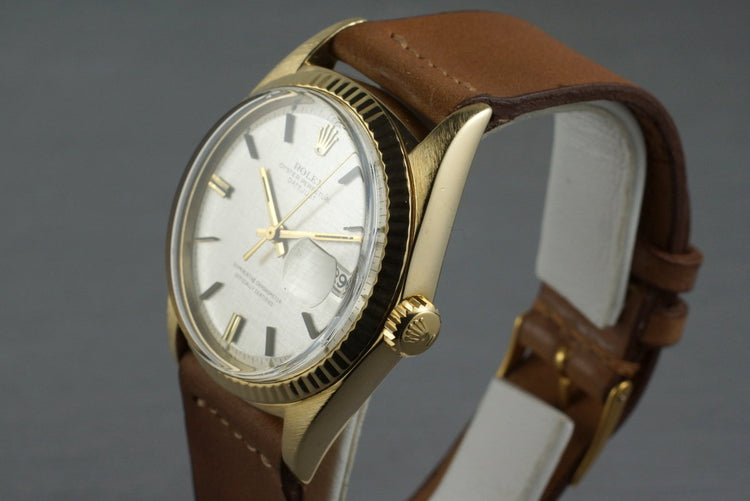 1969 Rolex YG Datejust 1601 with Linen Dial