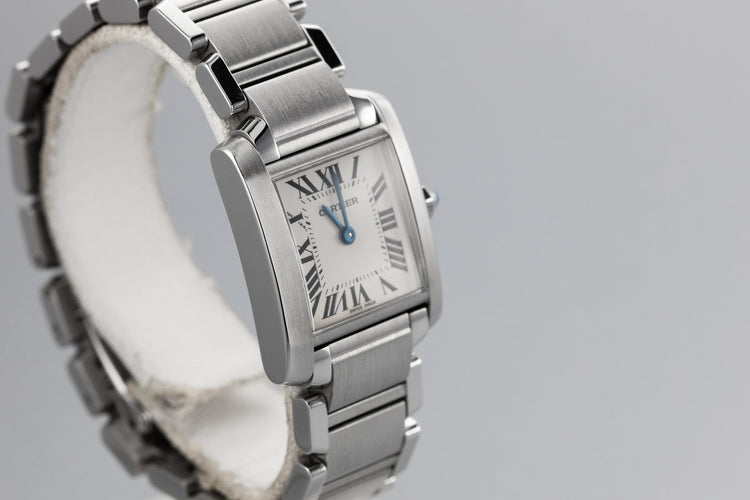 2003 Cartier Ladys Quartz Tank W51008Q3 with Papers