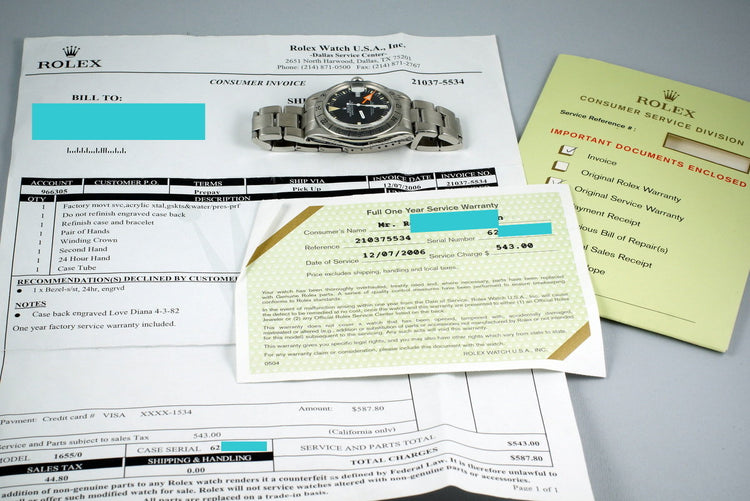 1979 Rolex Explorer II 1655 with Mark IV Dial with RSC Papers