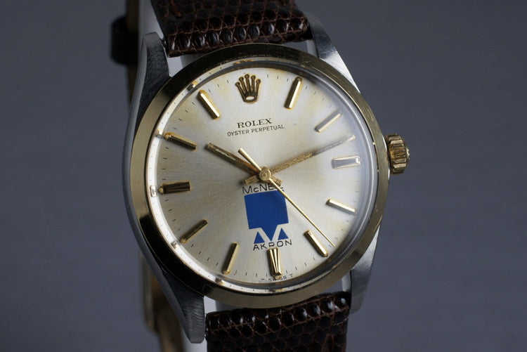 1966 Rolex Two Tone Oyster Perpetual 1002 with McNeil Akron Logo Dial