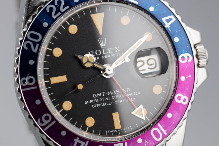 1968 Rolex GMT-Master 1675 with MK I Dial and Fuchsia Bezel Insert