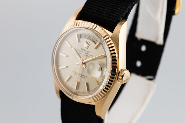 1972 Rolex 18K YG Day-Date 1803 with Box and Papers