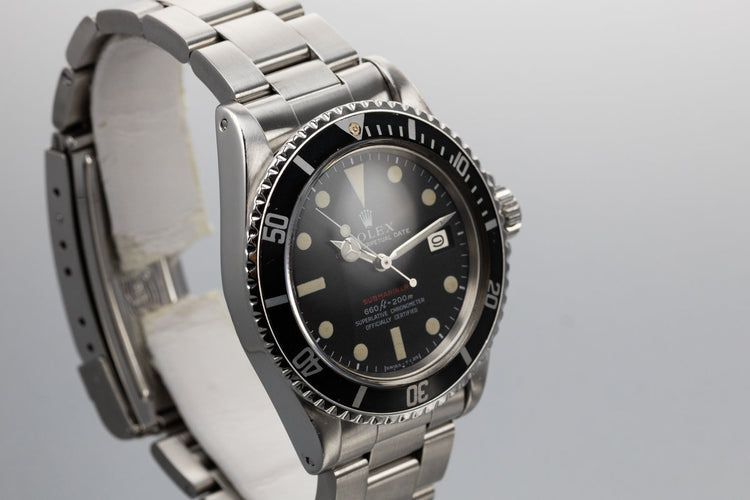 1971 Rolex "Red" Submariner 1680 with MK IV Dial and Kissing 40 Insert
