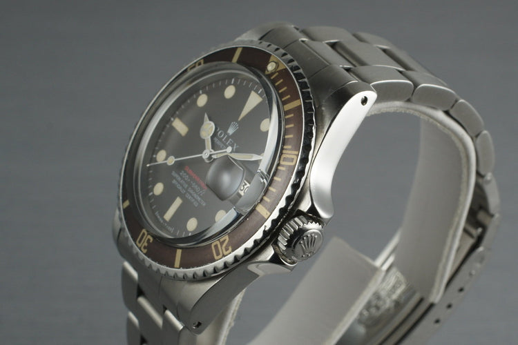 1969 Rolex Red Submariner 1680 Meters First Mark 3 BROWN