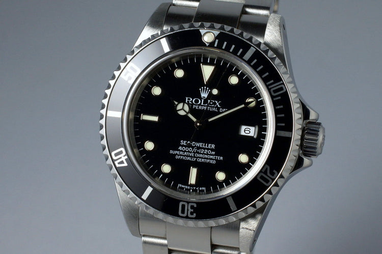 1998 Rolex Sea Dweller 16600 with RSC Papers