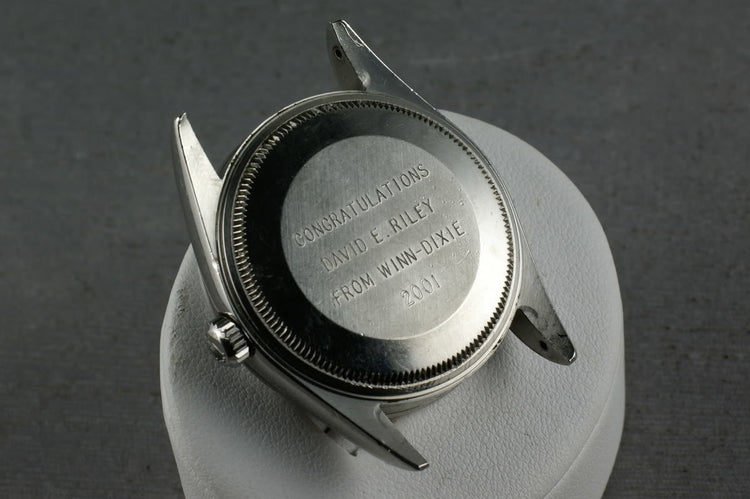 2000 Rolex Air-King 14000 with Winn Dixie safe driver tropical dial