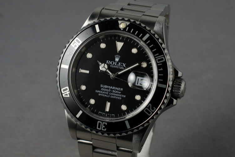 1987 Rolex Submariner Ref: 16800 with Box and Papers