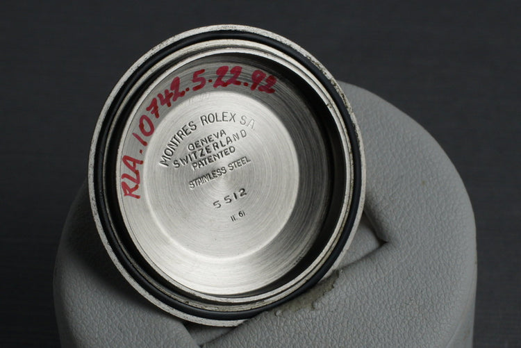 1961 Rolex Submariner 5512 PCG with 4 Line Chapter Ring Dial