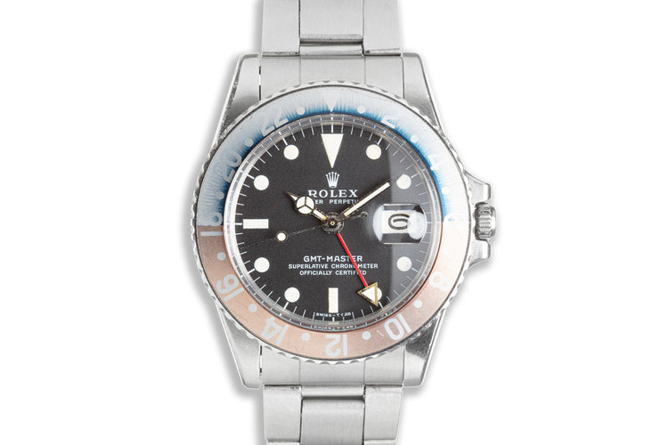 1971 Unpolished Vintage Rolex GMT-Master 1675 MK II Dial