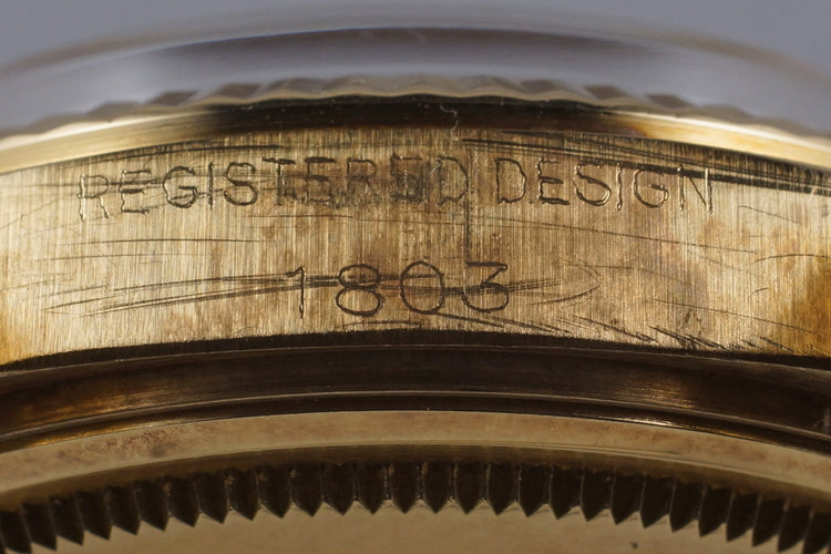 1963 Rolex YG Day-Date 1803 UNDERLINE Dial with Box and Papers