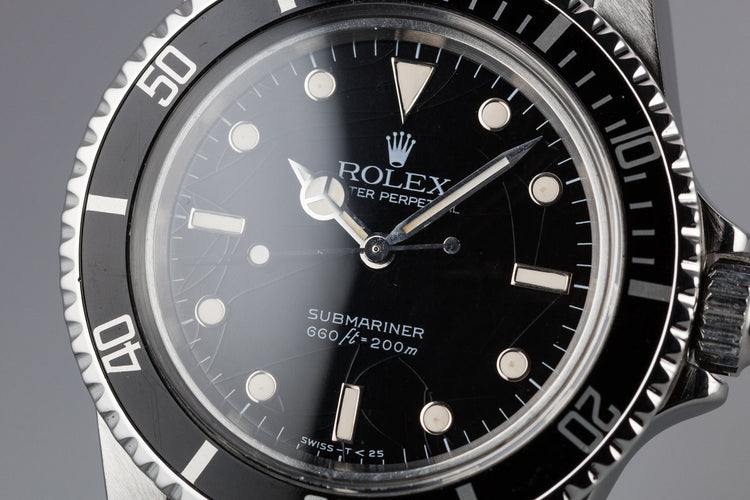 1985 Rolex Submariner 5513 with Glossy Spider Cracked Dial