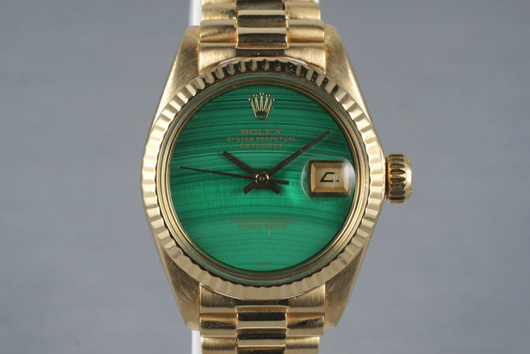 1980 Rolex Ladies Datejust 6917 with Malachite Dial