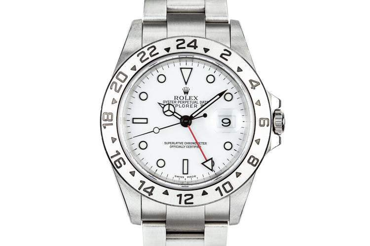 2002 Rolex Explorer II 16570 White Dial with Box and Papers