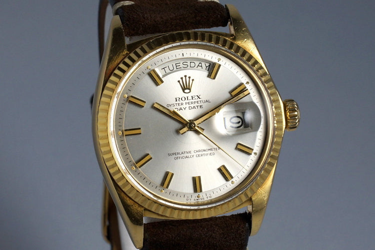 1971 Rolex YG Day-Date 1803 Silver ‘Wide Boy’ Sigma Dial