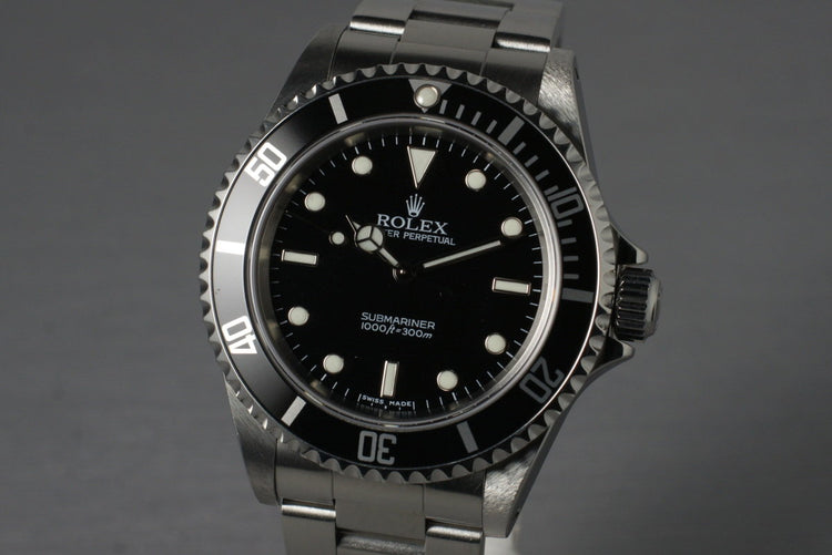 2006 Rolex Submariner 14060M with Box and Papers