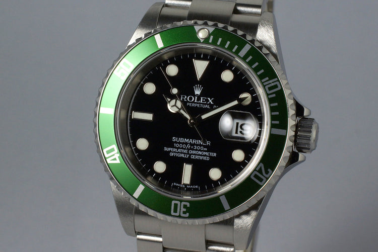 2006 Rolex Green Submariner 16610LV