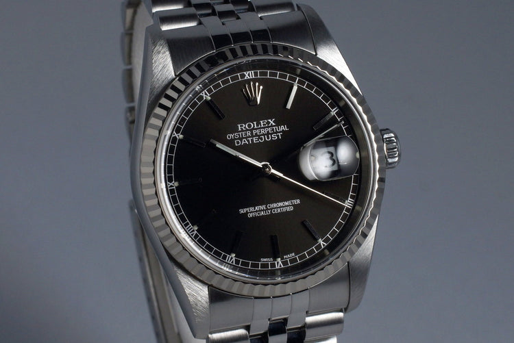 2003 Rolex DateJust 16234 Black Dial