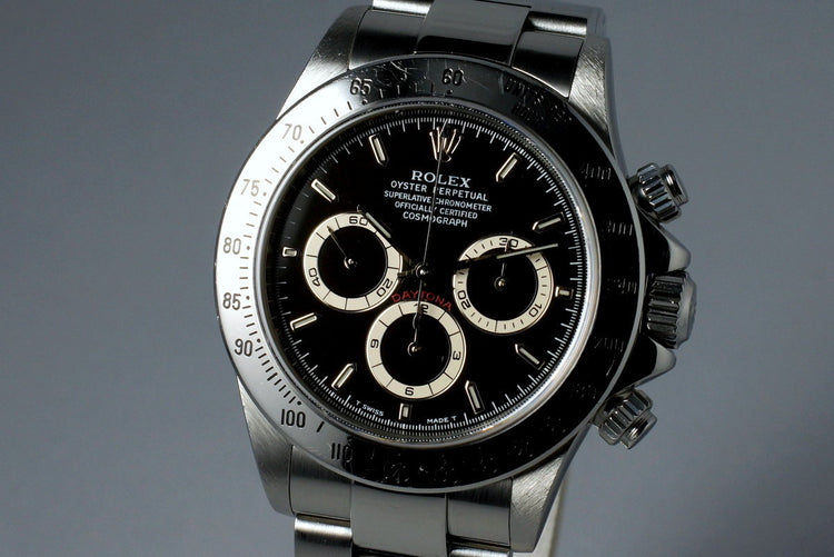 1997 Rolex SS Zenith Daytona 16520 Black Dial