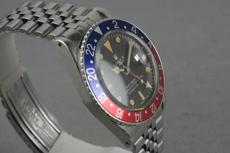 1970 Rolex GMT 1675 with Mark 1 dial with thick case