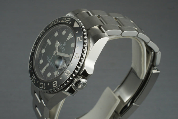 2013 Rolex GMT II 116710 with Box and Papers