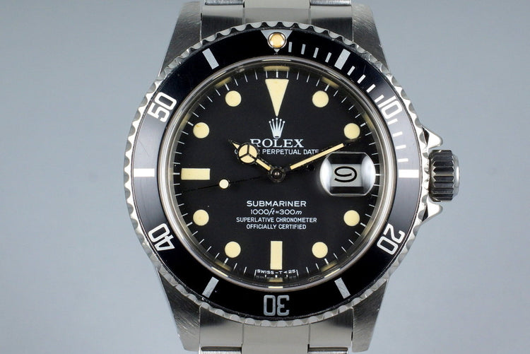 1981 Rolex Submariner 16800 with RSC Papers