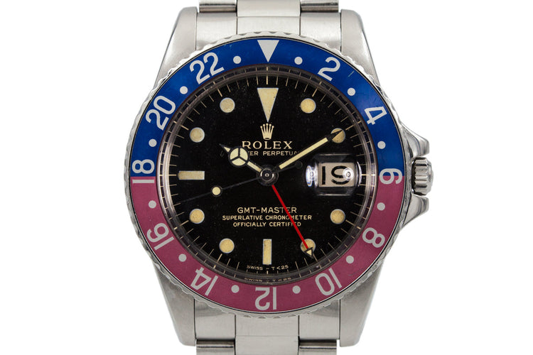 1965 Rolex GMT 1675 Glossy Gilt Dial