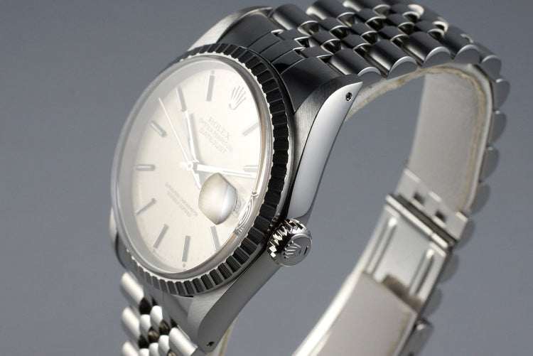 1991 Rolex DateJust 16220 Silver Dial with RSC Papers