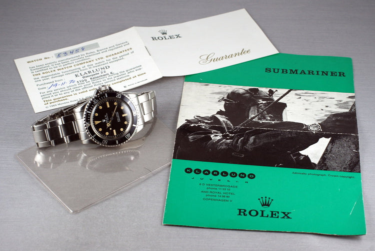 1968 Rolex Submariner 5513 Meters First