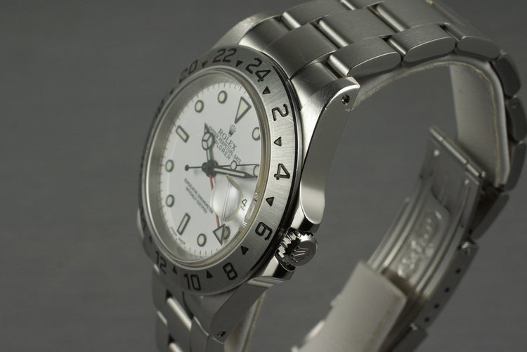 2002 Rolex Explorer II 16570 White Dial with Box and Papers