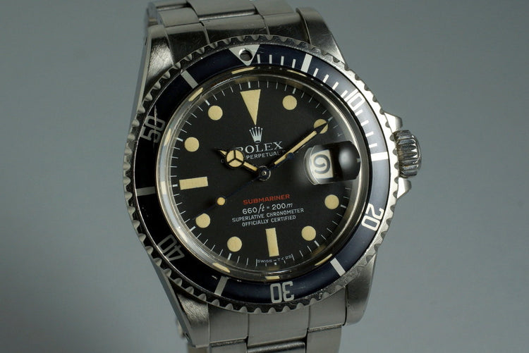 1971 Rolex Red Submariner 1680 Mark V Dial