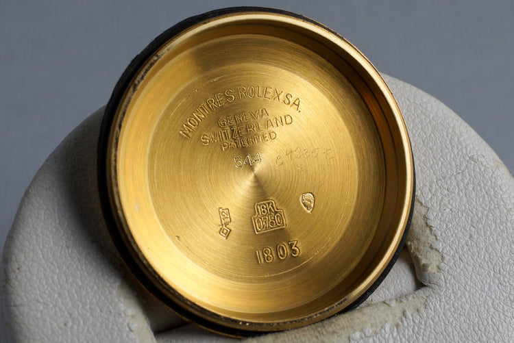 1972 Rolex YG Day-Date 1803 Silver Dial