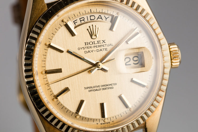 1966 Rolex 18K YG Day Date 1803 Champagne Dial