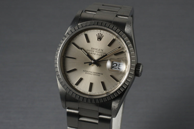 1991 Rolex DateJust 16220 Silver Dial