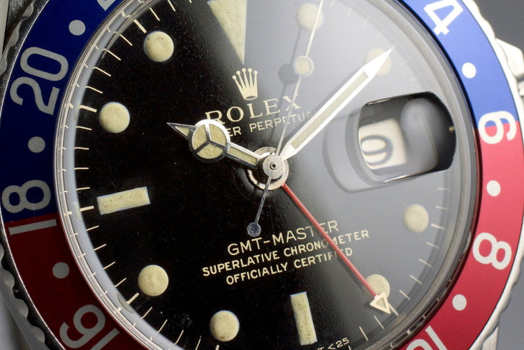1967 Rolex GMT 1675 Glossy Gilt Dial