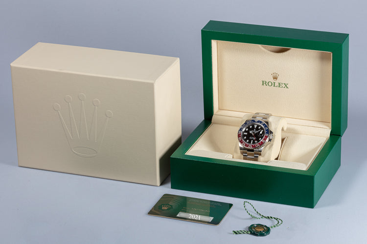 2021 40mm Rolex GMT-Master II 126710BLRO with Box & Card