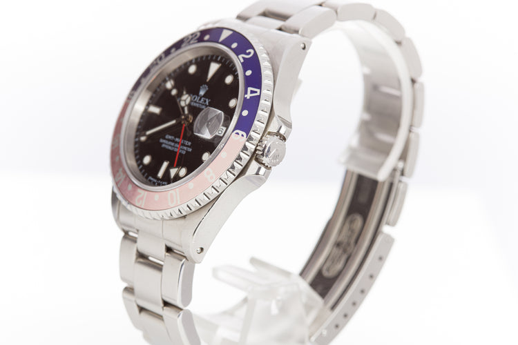1995 Unpolished Rolex GMT Master 16700 Faded Pepsi Bezel & Tritium Dial
