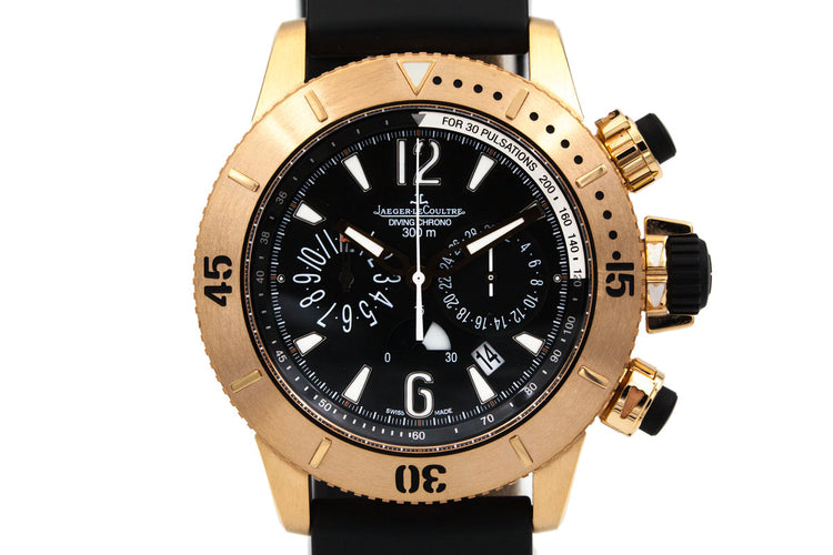 2015 Jaeger LeCoultre Rose Gold Diving Chrono Q1862640 with Box and Papers