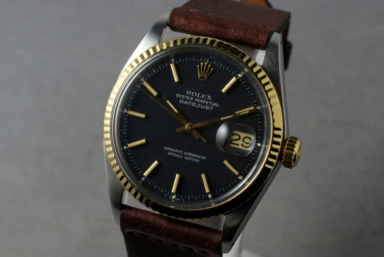1971 Rolex Two Tone DateJust 1601 Black Dial