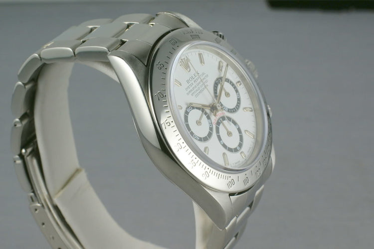 Rolex SS Zenith Daytona 16520 “white dial ” with papers